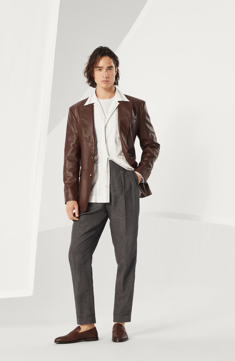 Brunello Cucinelli T-shirt with faux-layering, Alternate, color, 