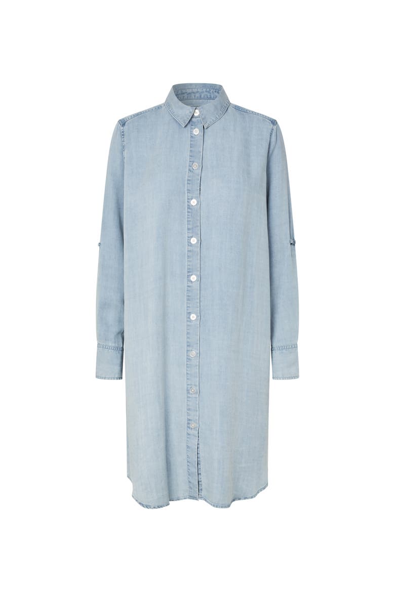 Meyneki Denim Shirt Dress, Alternate, color, Light Denim