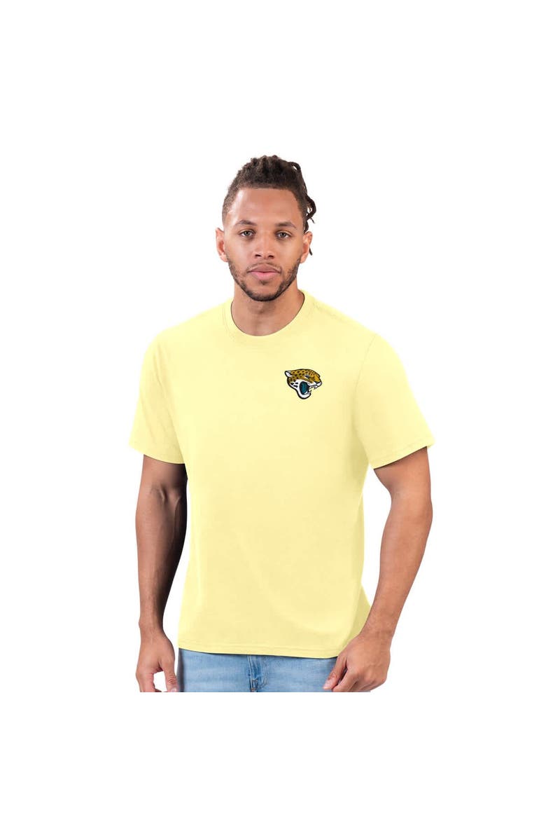 Margaritaville Men's Margaritaville Yellow Jacksonville Jaguars Hail Mary T-Shirt, Main, color,