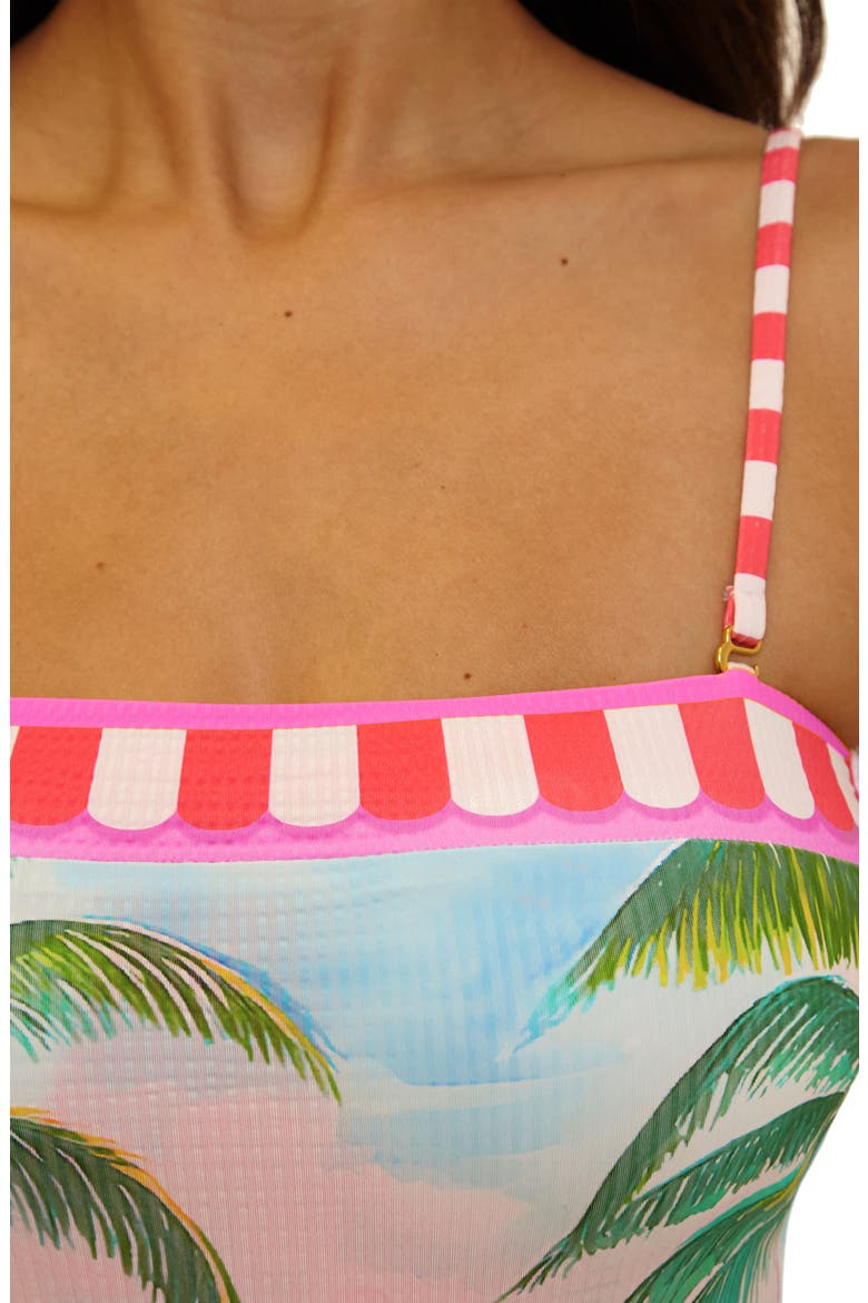 Miami Beach One-Piece Swimsuit, Alternate, color, PINK BLUE MULTI