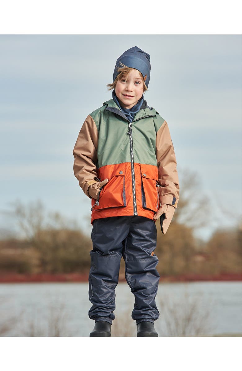 Deux par Deux Baby Boy's 3-In-1 Mid-Season Outerwear Set Gray, Beige, Orange, And Sage, Alternate, color, Gray, Beige, Orange, And Sage