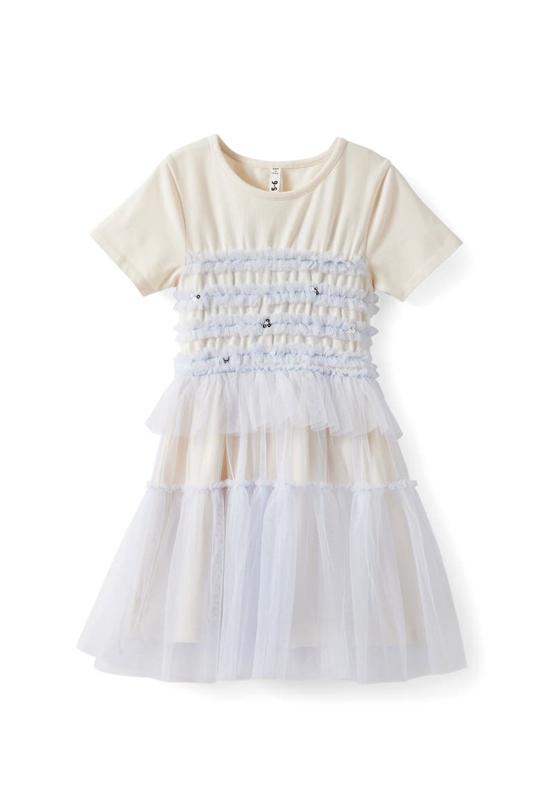Kid's Katelyn Dress Up Dress, Main, color, Dark Vanilla Ice Blue