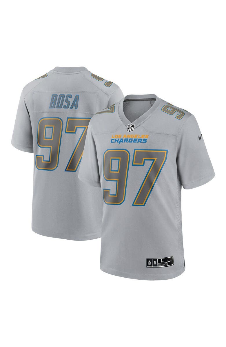 Nike Men's Nike Joey Bosa Gray Los Angeles Chargers Atmosphere Fashion Game Jersey, Main, color, 