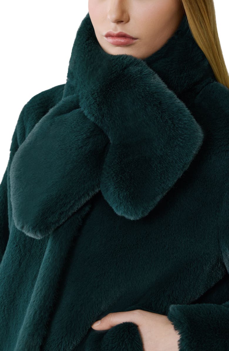 Soia & Kyo Kendell Scarf Faux Fur Jacket, Alternate, color, Midnight Forest