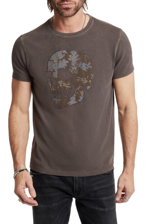 Skull Appliqué T-Shirt