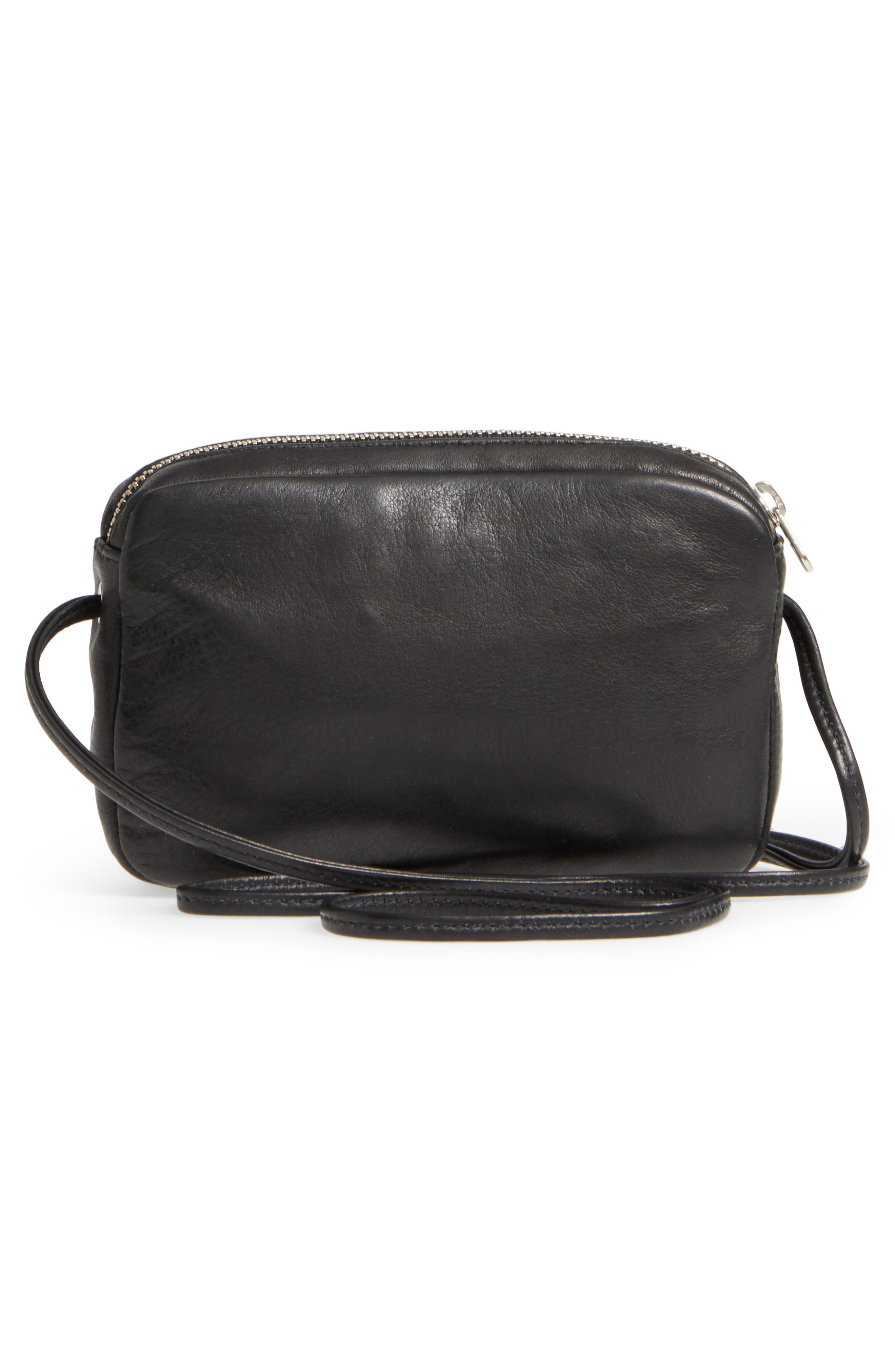 Baggu 'Mini' Pebbled Leather Crossbody, Alternate, color, 