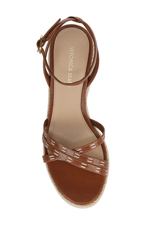 Veronica Beard Philene Platform Wedge Sandal In Caramel