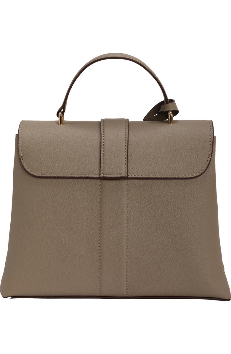 GORSKI Leather Bag with Crossbody Strap, Alternate, color, Taupe