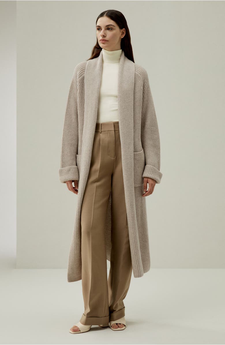 Lilysilk X LYDIA MILLEN 'Evergreen' Cardigan, Alternate, color, Millet