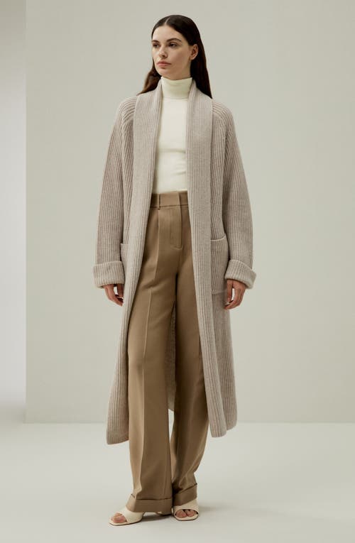 Lilysilk X Lydia Millen 'evergreen' Cardigan In Brown