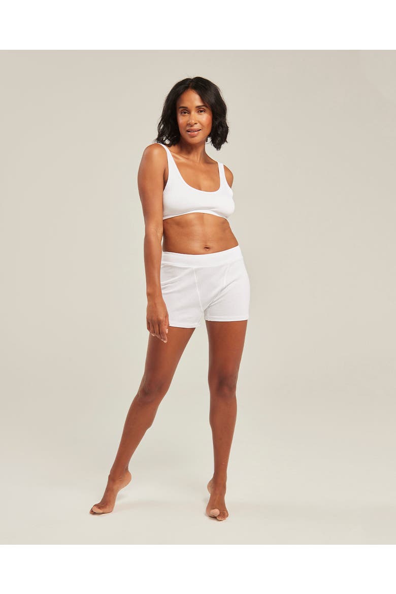 The Organic Cotton Boyfriend Boxer, Main, color, Cotton White