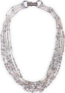 SAACHI Beaded Cluster Statement Necklace