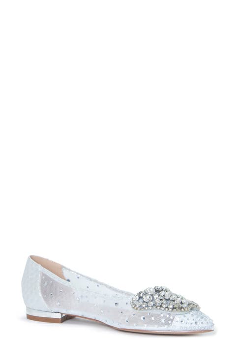Cool Embellished Pointed Toe Flat (Women)