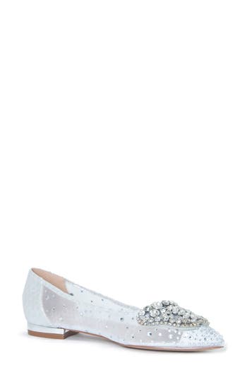 LAUREN LORRAINE LAUREN LORRAINE COOL EMBELLISHED POINTED TOE FLAT