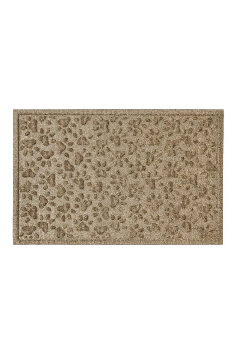 Scattered Paws Recycled Waterhog Mat, Main, color, CAMEL