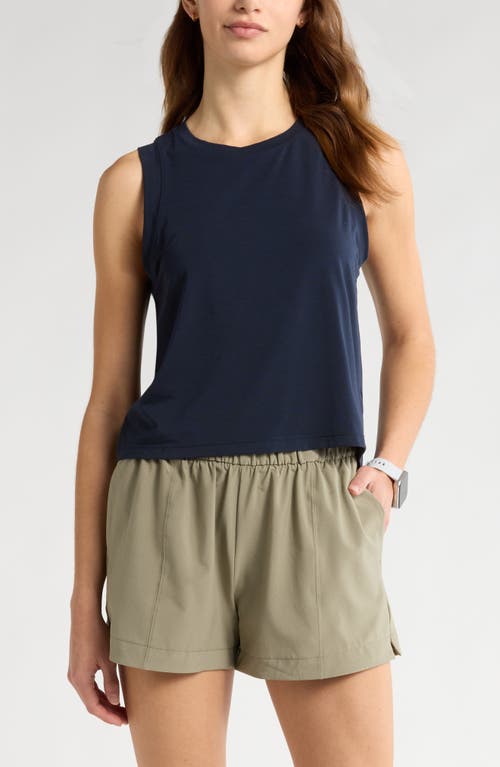 Zella Breathe Active Tank In Navy Sapphire