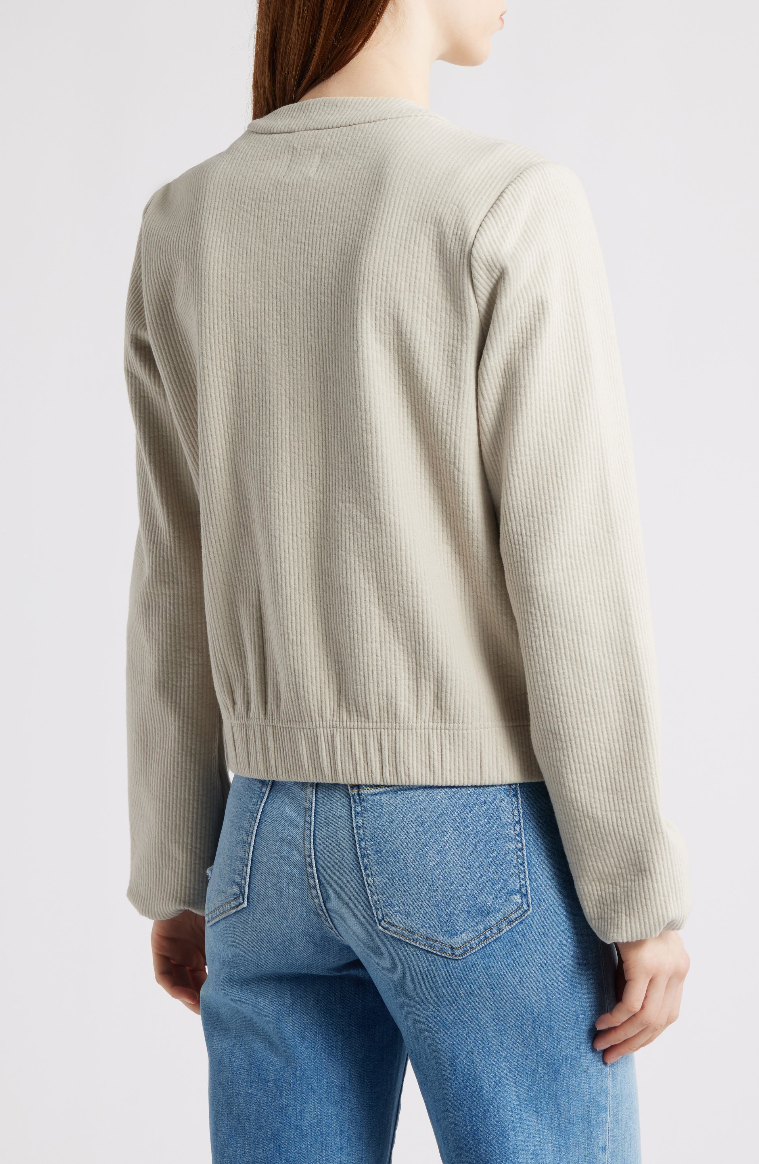 Cord Knit Bomber Jacket - image 2