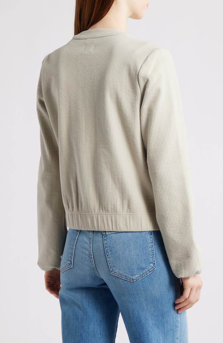 NIC+ZOE Cord Knit Bomber Jacket, Alternate, color, Sandstone