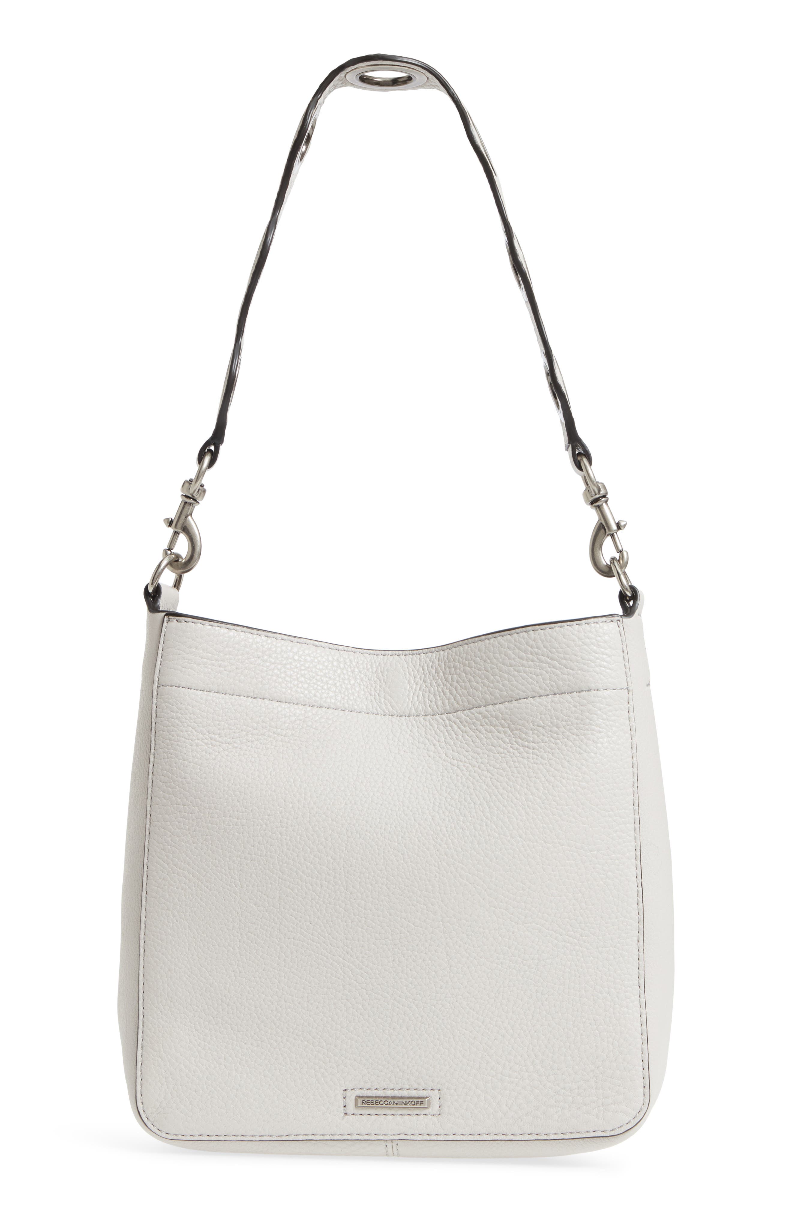 Small Darren Deerskin Leather Feed Bag, Alternate, color, PUTTY