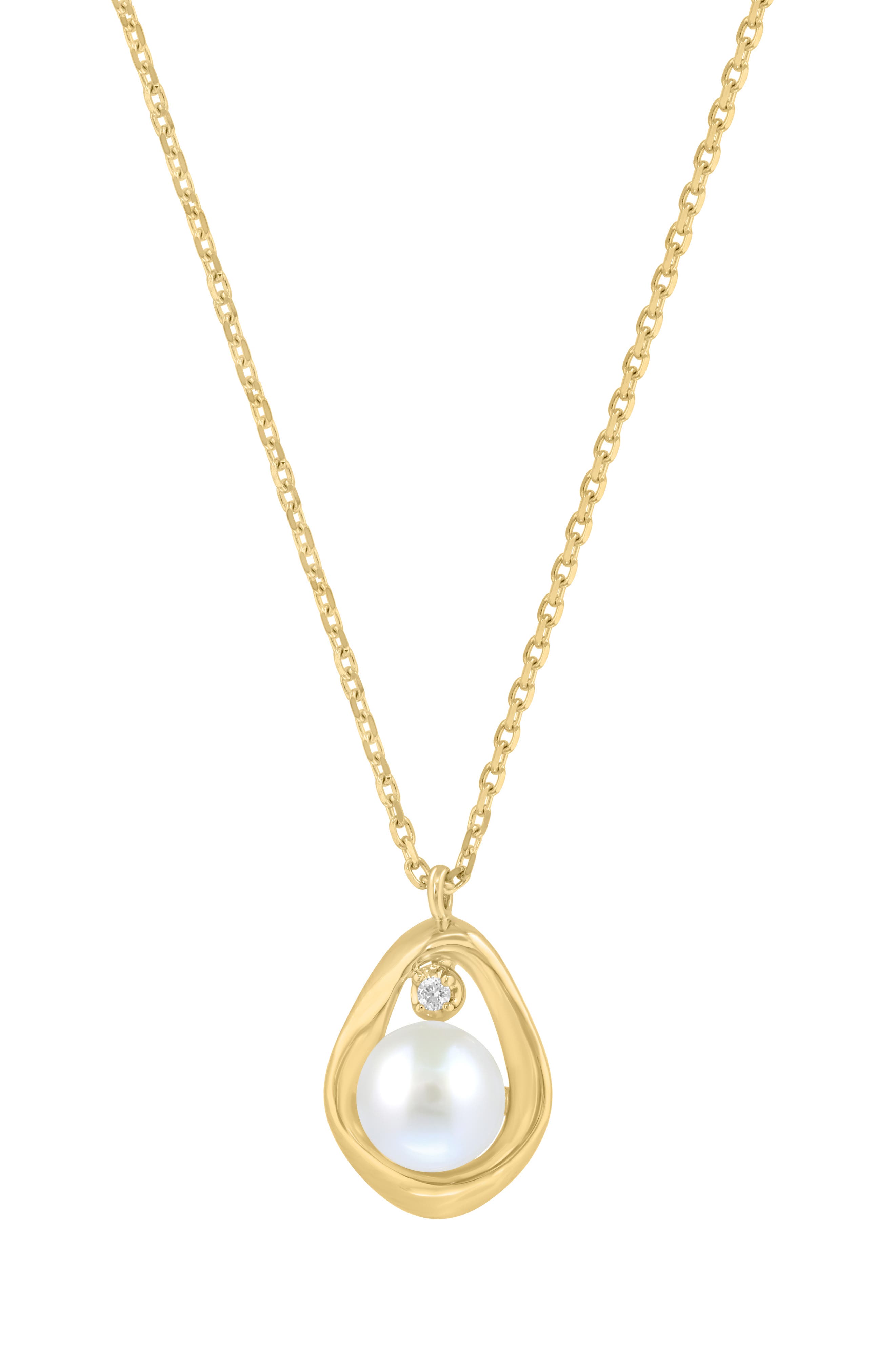 EFFY Diamond & Freshwater Pearl Necklace