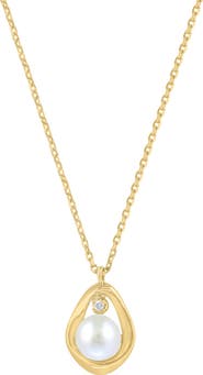 EFFY Diamond & Freshwater Pearl Necklace