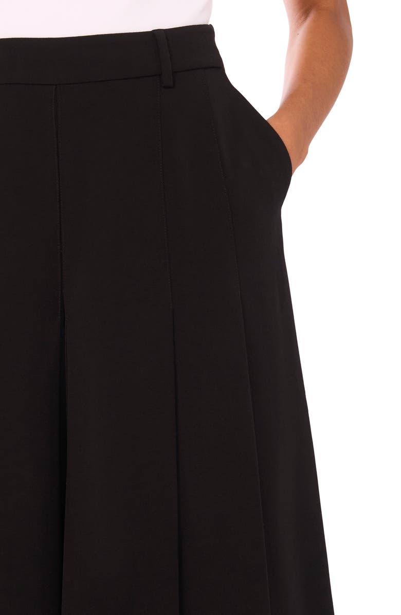 Halogen<sup>®</sup> Pleat Front Culottes, Alternate, color, Rich Black