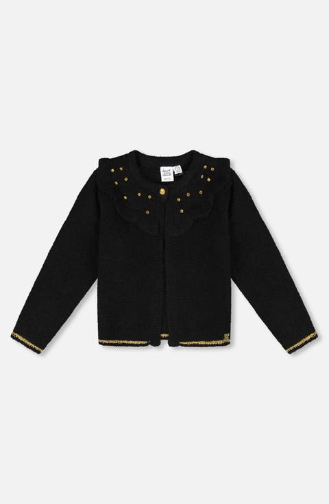 Knitted Cardigan with Rhinestones (Toddler & Little Kid)