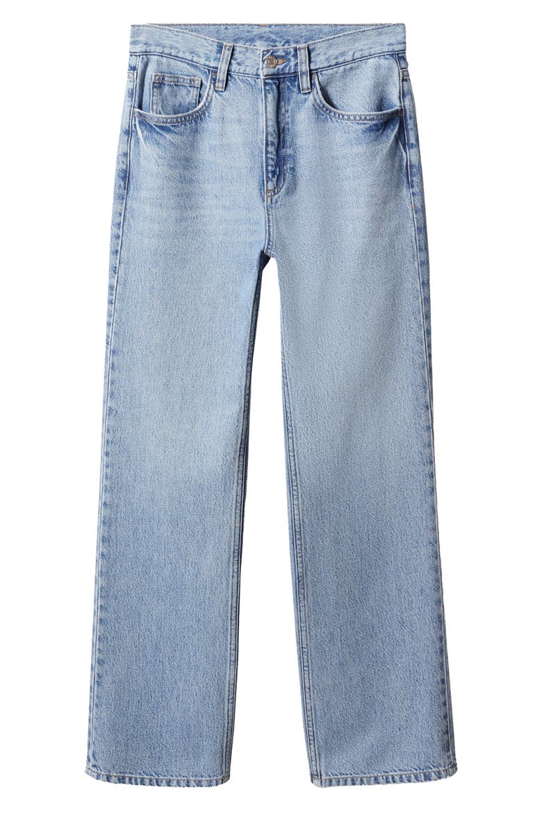 Mid Rise Straight Leg Jeans, Alternate, color, BLEACH BLUE
