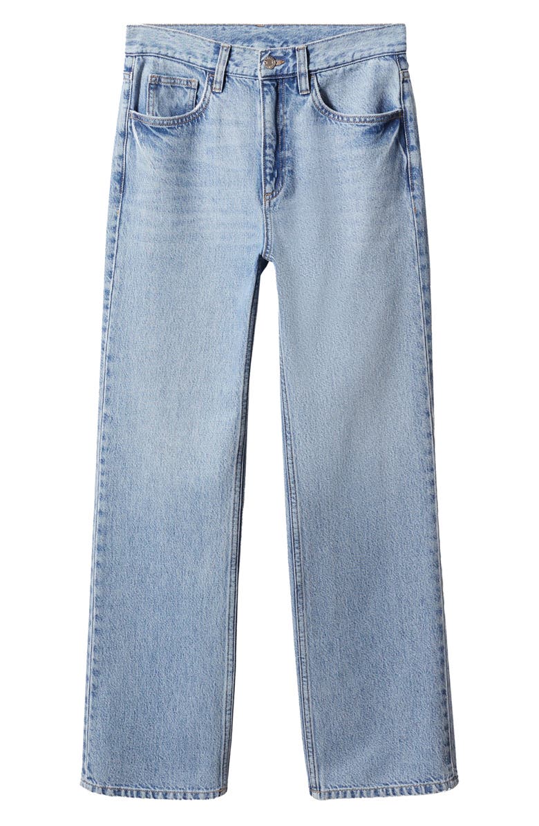 MANGO Mid Rise Straight Leg Jeans, Alternate, color, 