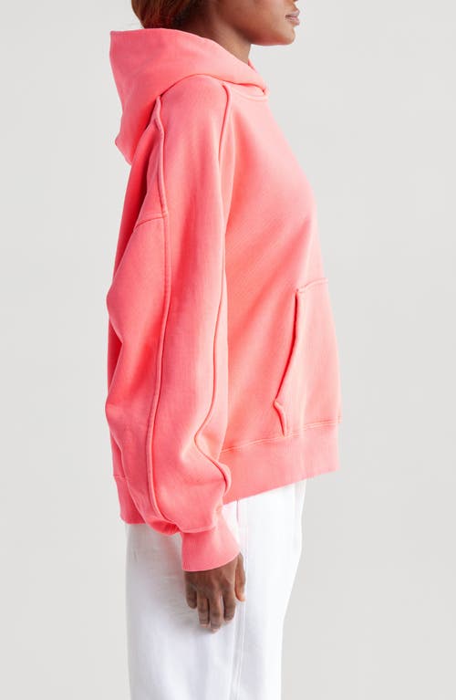Free People A Cut Above Cotton Hoodie In Pastel Peach