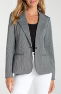 Liverpool Los Angeles Check One-Button Blazer