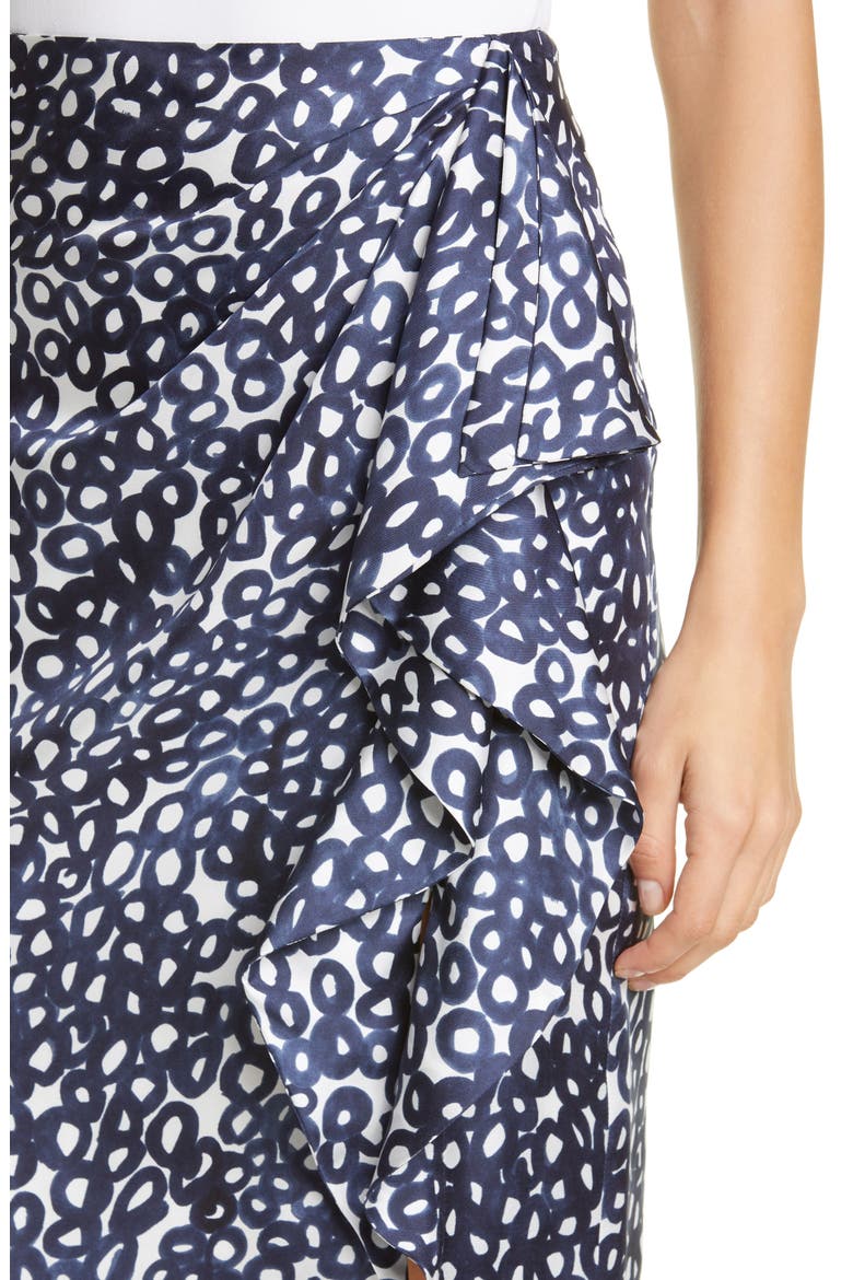 Eliadi Ruffle Silk Skirt, Alternate, color, ULTRAMARINE