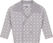 Charlotte & George Checkered Double Breasted Knit Jacket