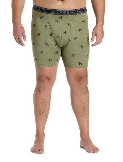 Harbor Bay By Dxl Big & Tall Mini Dog Tech 5" Boxer Briefs