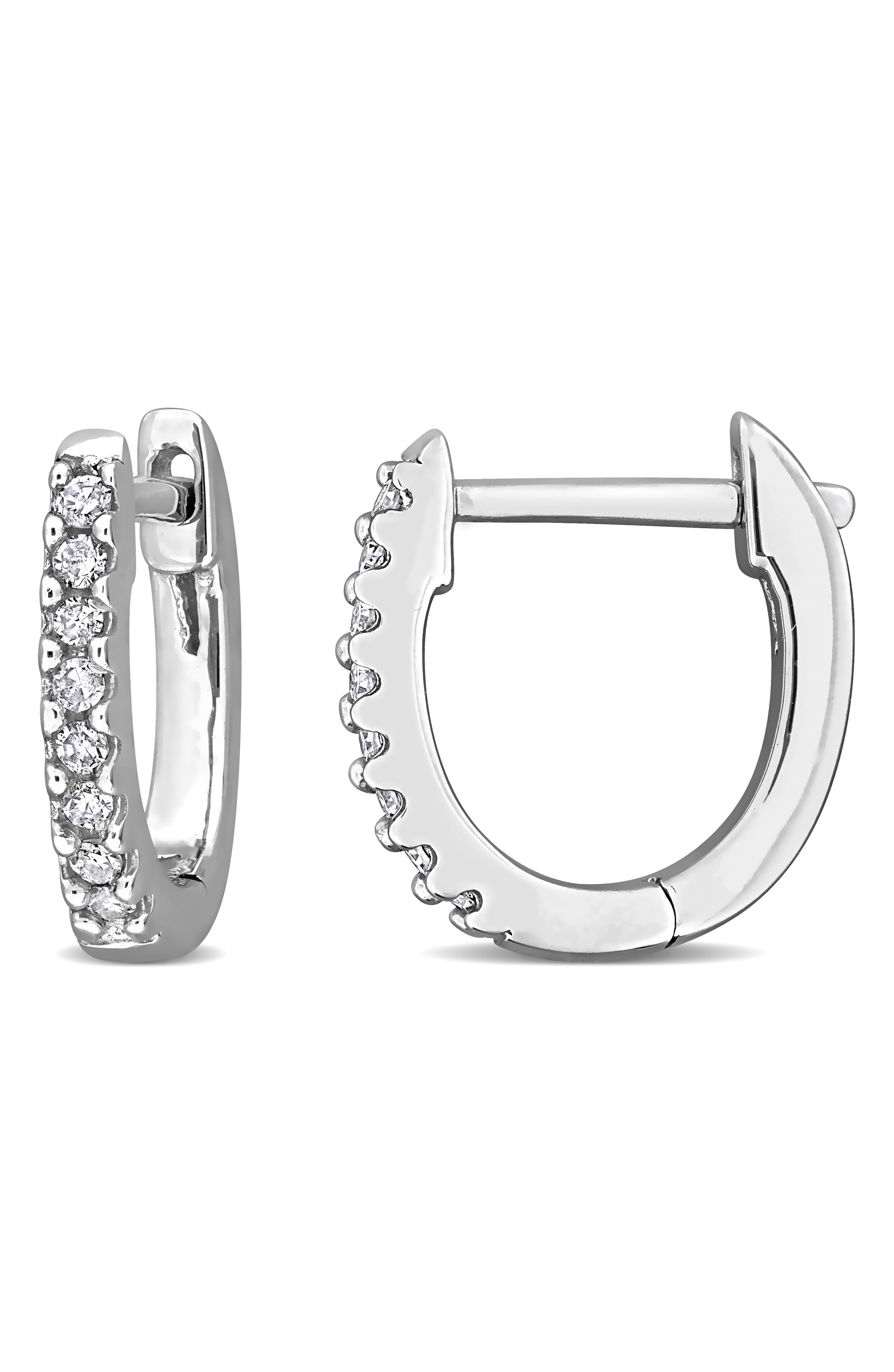 DELMAR Diamond Hoop Earrings - 0.1ct.