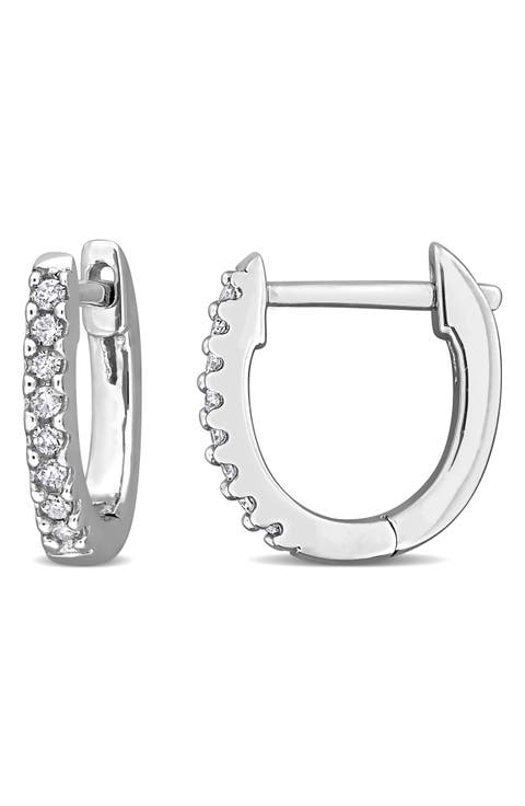 Diamond Hoop Earrings - 0.1ct.