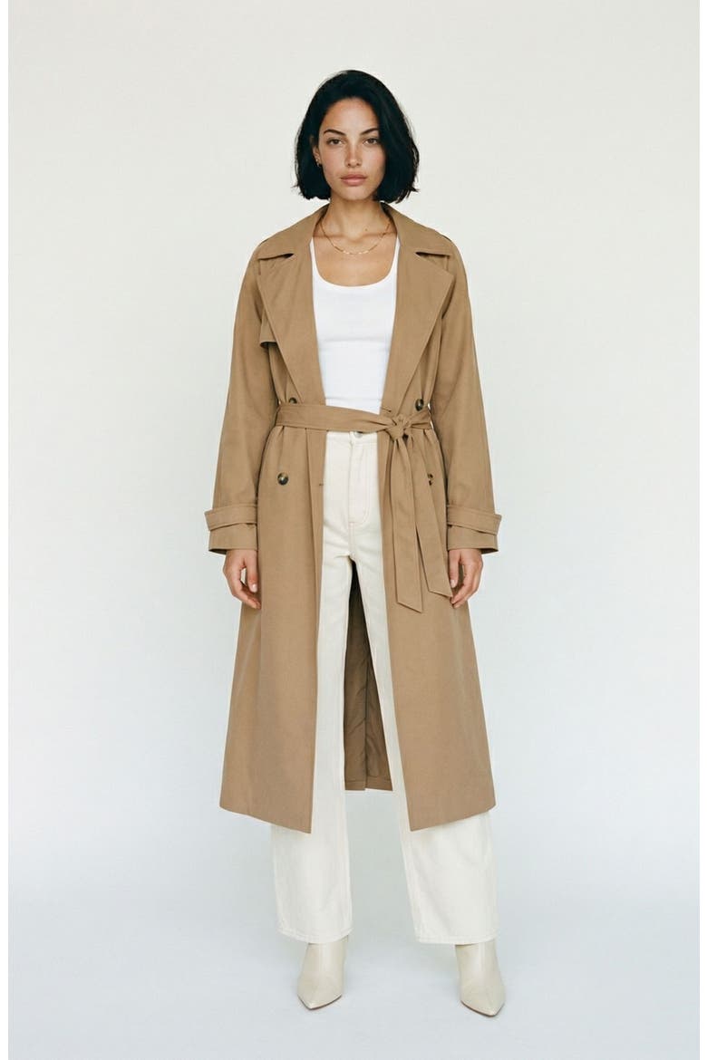 Tessa Trench Coat, Alternate, color, KELP
