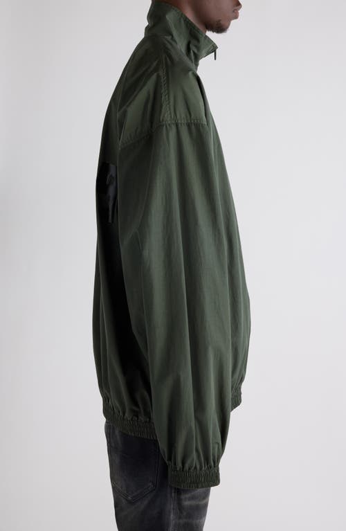 Balenciaga Tape Logo Oversize Tracksuit Jacket In Khaki