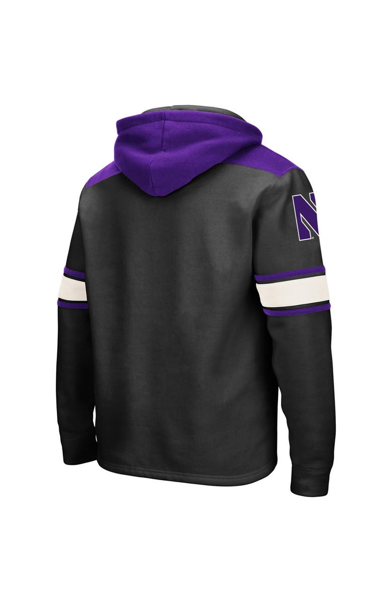 COLOSSEUM Men's Colosseum Black Northwestern Wildcats 2.0 Lace-Up Pullover Hoodie, Alternate, color, Black