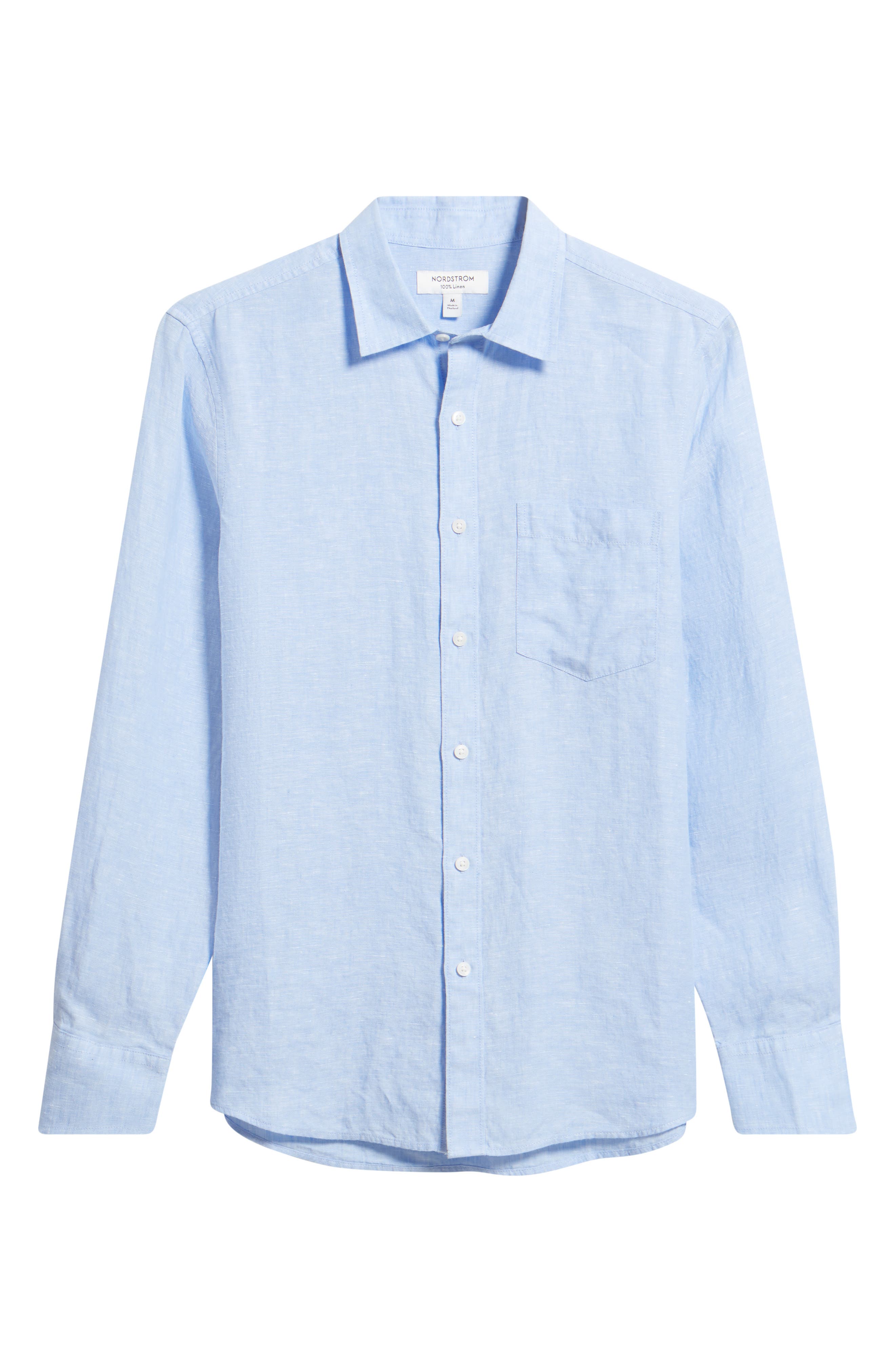 Мужские Nordstrom Linen Button-Up Shirt — фото 8