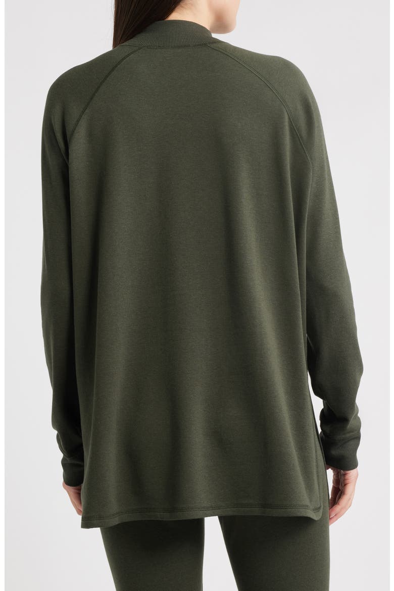 Mock Neck Long Sleeve Terry Shirt, Alternate, color, WOODLAND