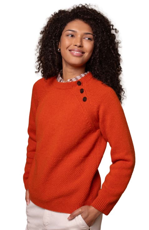 Lambswool Button Neck Sweater