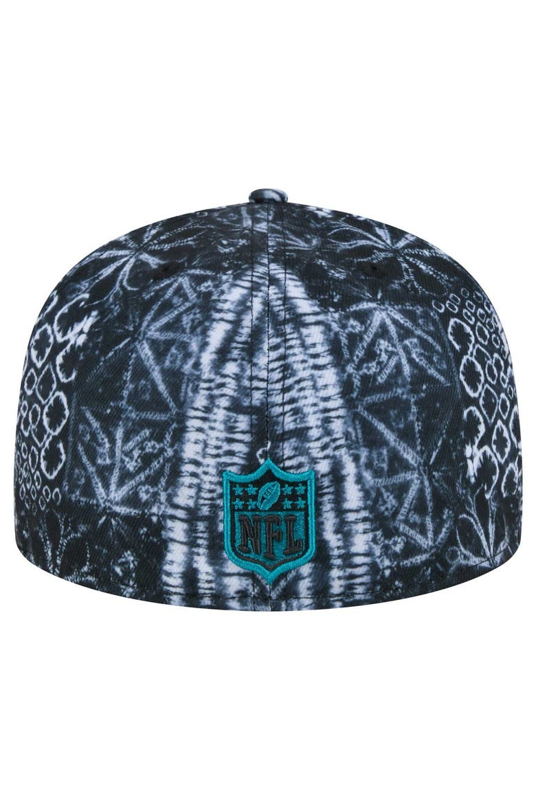 Men's New Era Black Jacksonville Jaguars Shibori 59FIFTY Fitted Hat, Alternate, color, Black