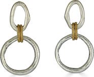 Loni Paul Jewelry Mixed Metal Sculpted Circle Earrings