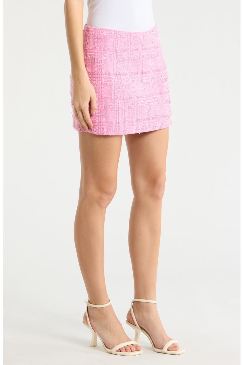 Tweed Miniskirt, Alternate, color, PINK FROSTING