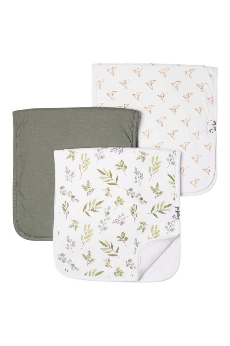 3-Pack Burp Cloths, Main, color, HAVEN