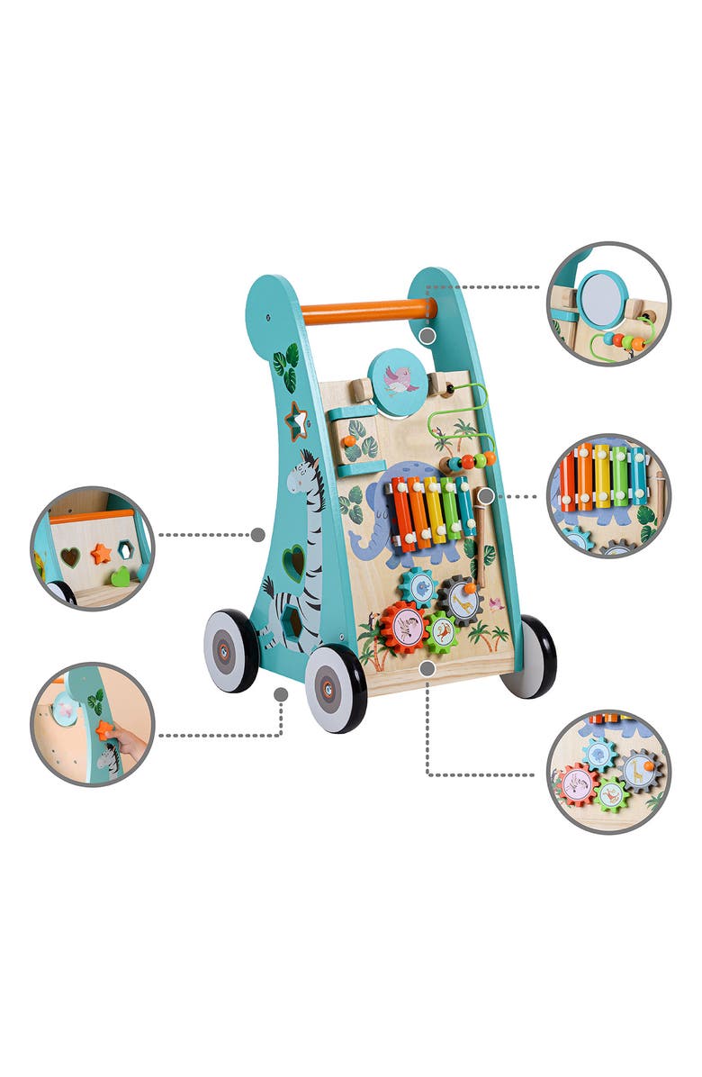 Teamson Kids Preschool Play Lab Wooden Walker & Activity Station, Alternate, color, Assorted