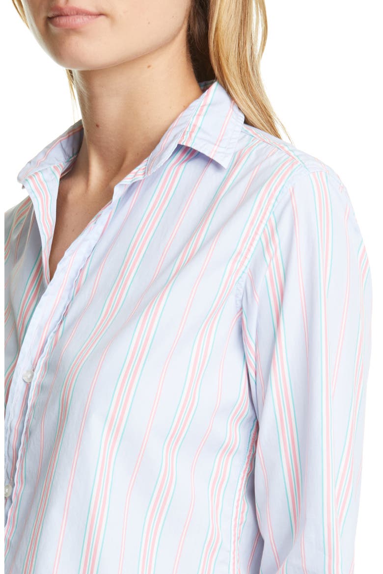 Multi Stripe Button-Up Shirt, Alternate, color, BLUE PINK JADE STRIPE