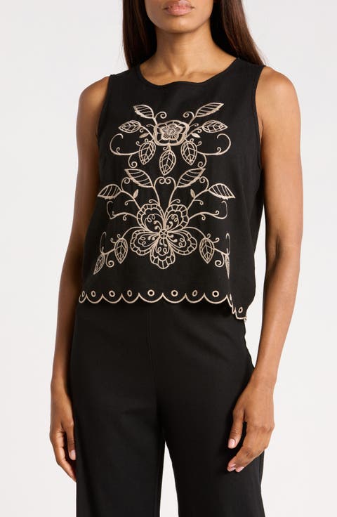 Embroidered Tank Top
