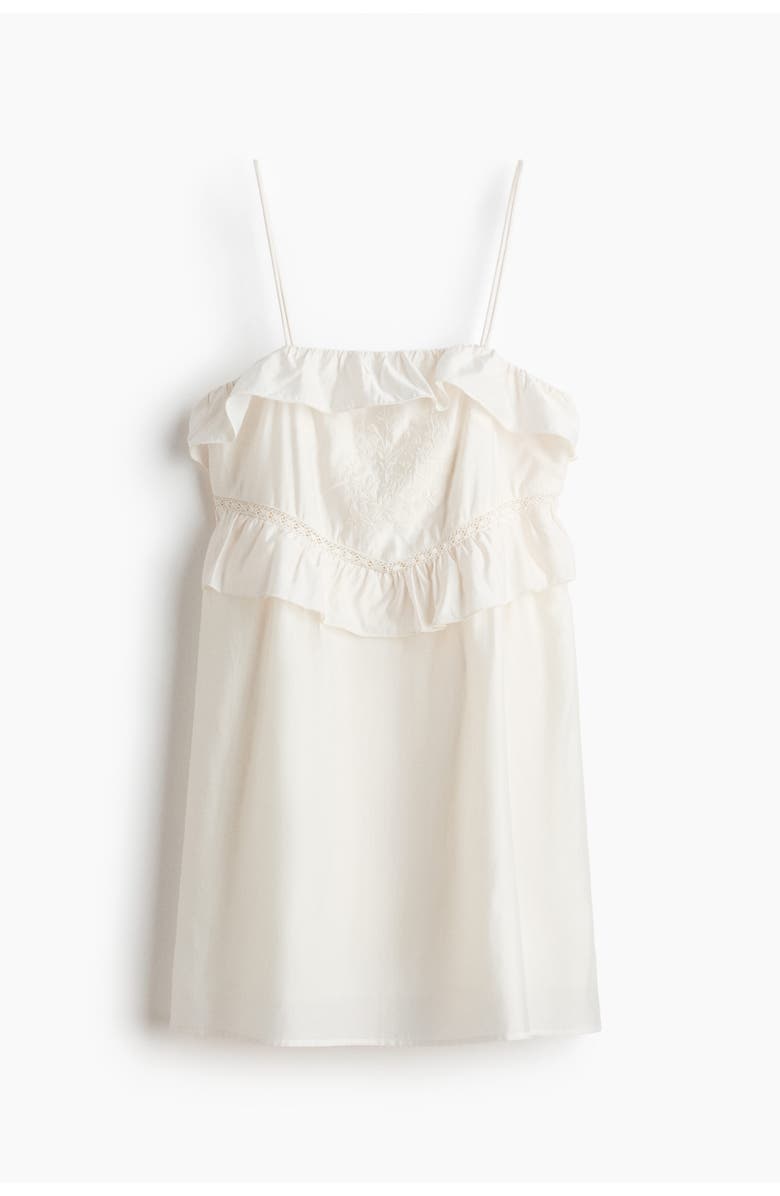 H&M Ruffle-trimmed strappy dress, Alternate, color, 